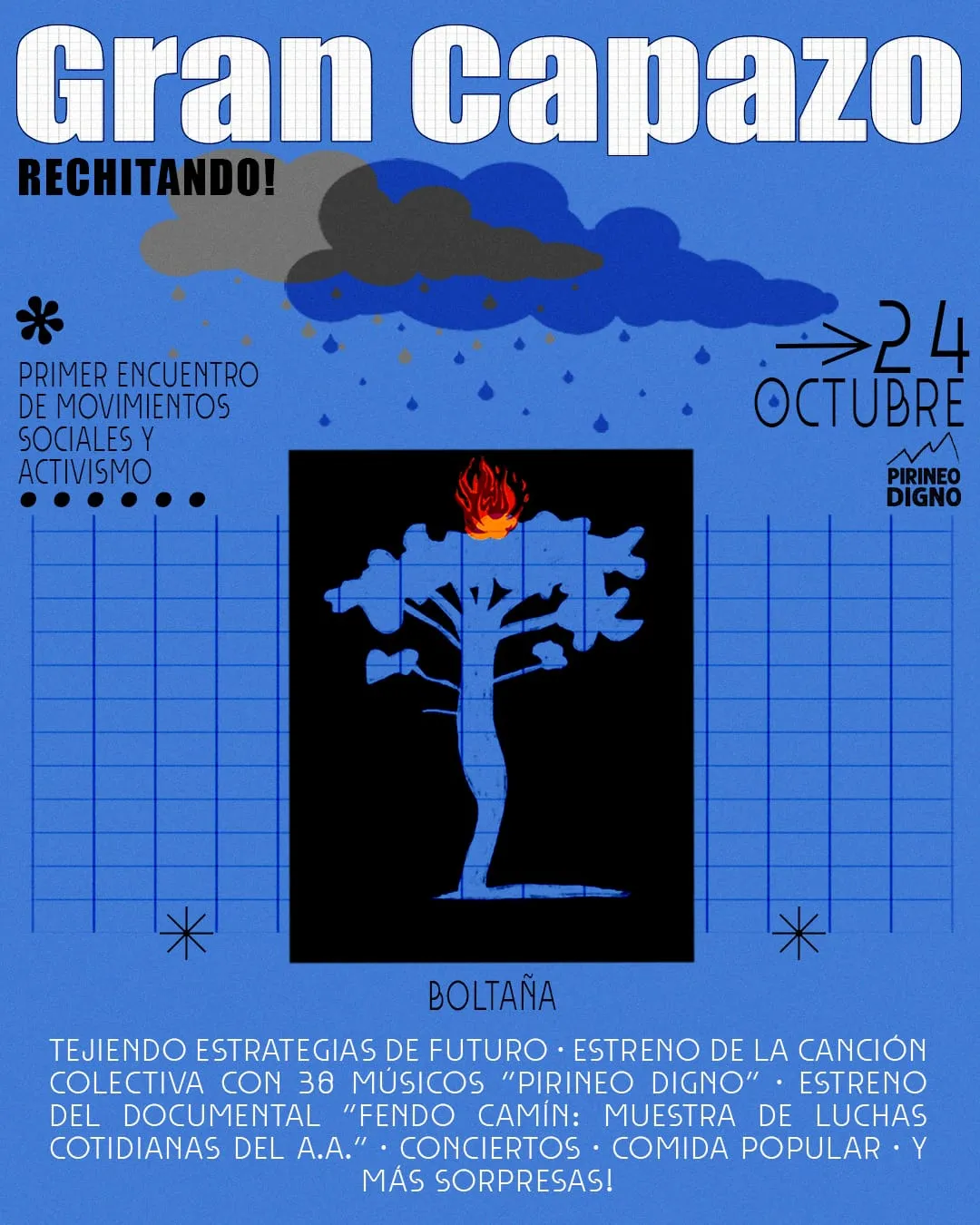 Cartel del Gran Capazo: primer encuentro popular del Alto Aragón, 24 de octubre en Boltaña